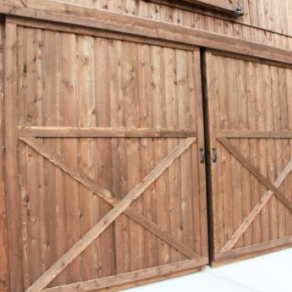 Custome built split slider doors